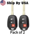 Toyota 3 Button Remote Head Key 2013-2019 for FCC: HYQ12BDM H-Chip